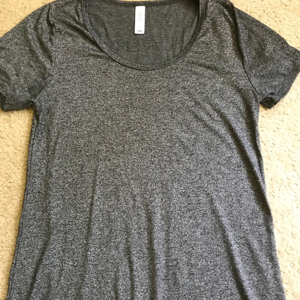 NWOT XXS Lularoe Dark Gray Classic T